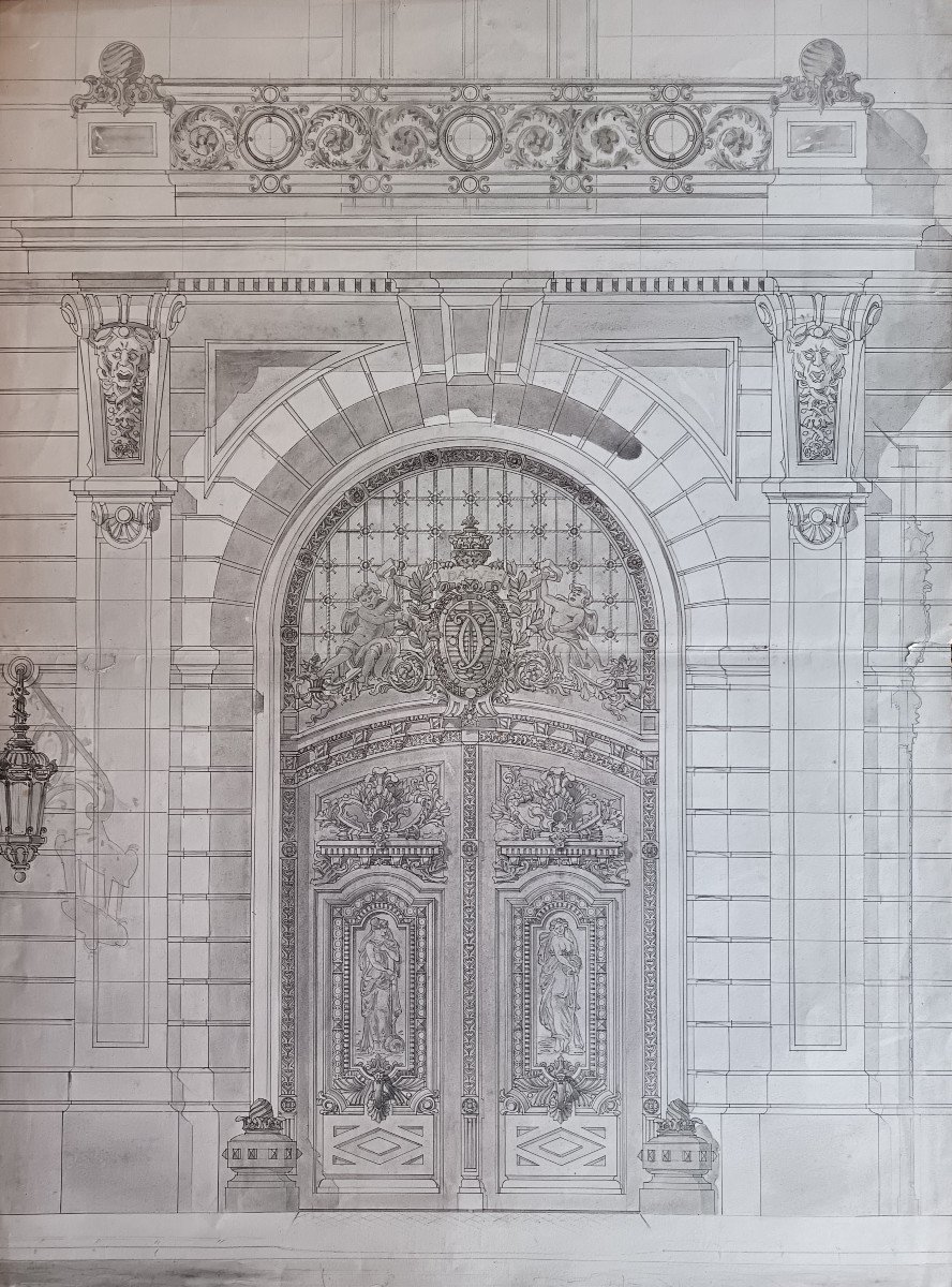 Dessin d'Architecture De René Berger (1878-1954)-photo-3