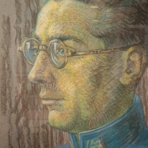 Jean Lugnier – Portrait d'Un Jeune Homme En Veste Militaire - Pastel