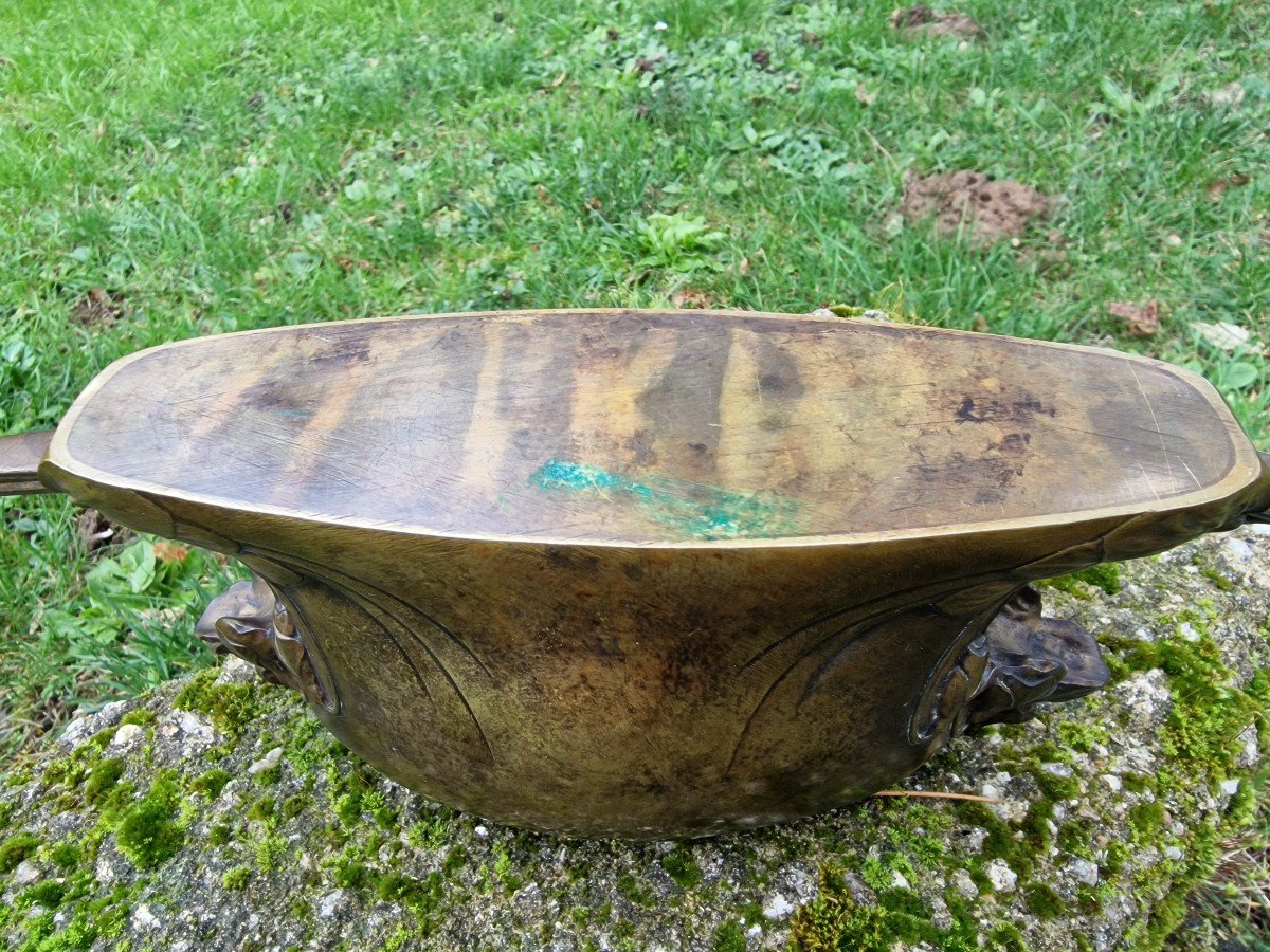 Art Nouveau Bronze Planter Signed By R.maignan And Fondeur Siot Paris Floral Decor-photo-5