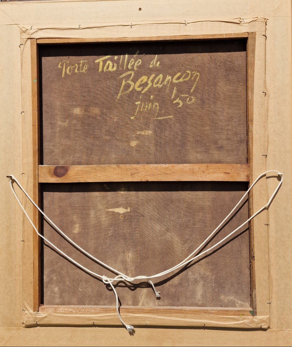 Painting 1950 The Carved Gate Of Besançon Doubs Bourgogne Franche Comté By Robert François-photo-6