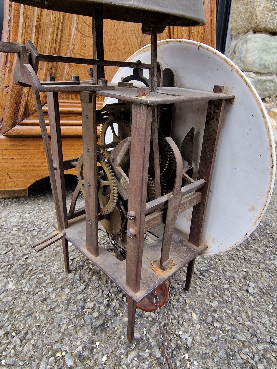 Norman Demoiselle Clock With Lantern Movement Pont Farcy Pediment Fleury Villedieu-photo-7