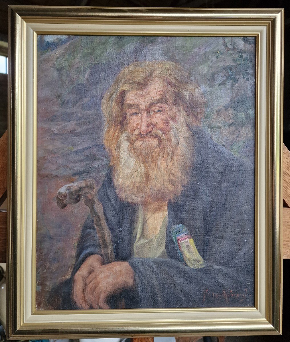 Portrait Of Vagabond Peddler Breton Brittany By Victor Ménard-photo-2