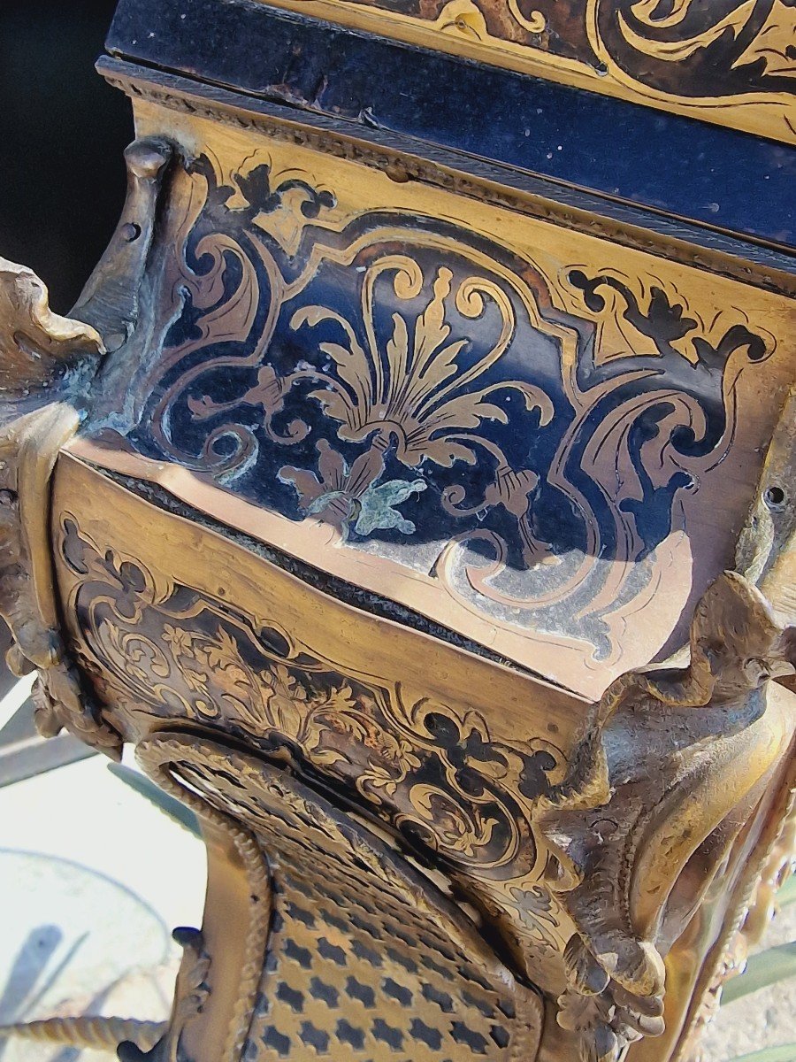 Louis XV Cartel To Place In Tortoise Shell And Boulle Marquetry Napoleon III-photo-7