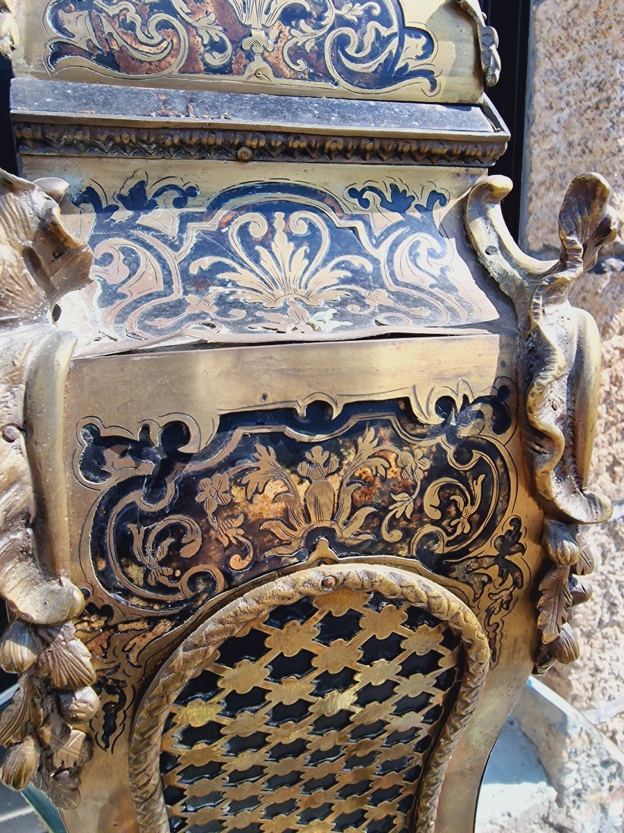 Louis XV Cartel To Place In Tortoise Shell And Boulle Marquetry Napoleon III-photo-8
