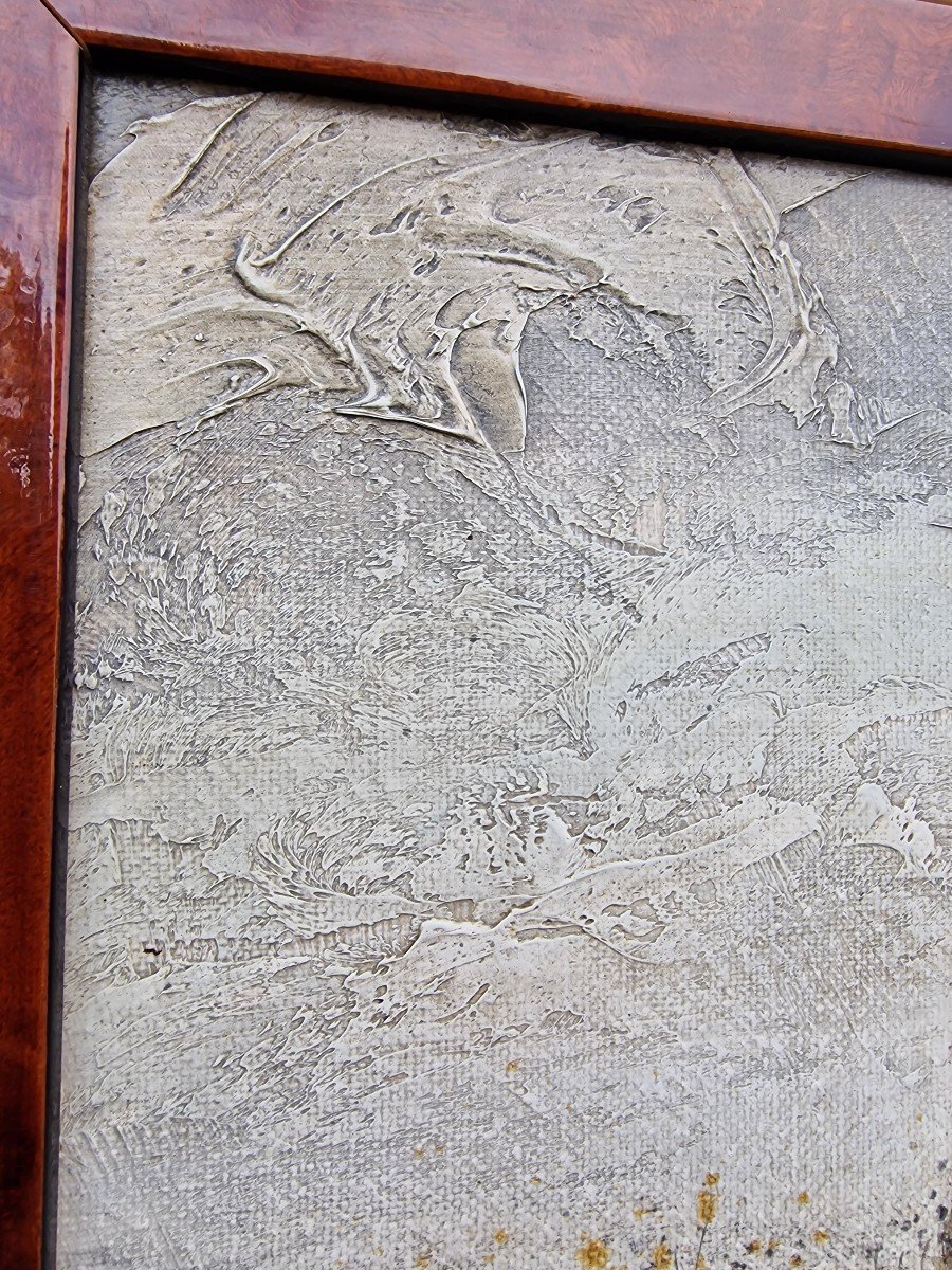 Tableau Huile Sur Toile Par Jean Batail Lyon Chaumière En Marais De Brière Vendée -photo-1