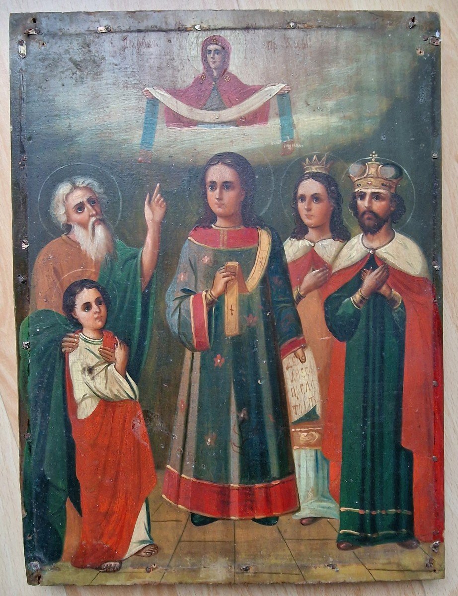 Russian Orthodox Icon Tempera On Wood With Roman The Melodist Pokrow-photo-3