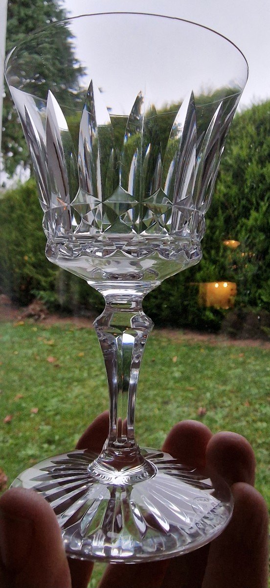 Part Of A Baccarat Crystal Glassware Set, Piccadilly Pattern, Including Champagne Coupes-photo-3