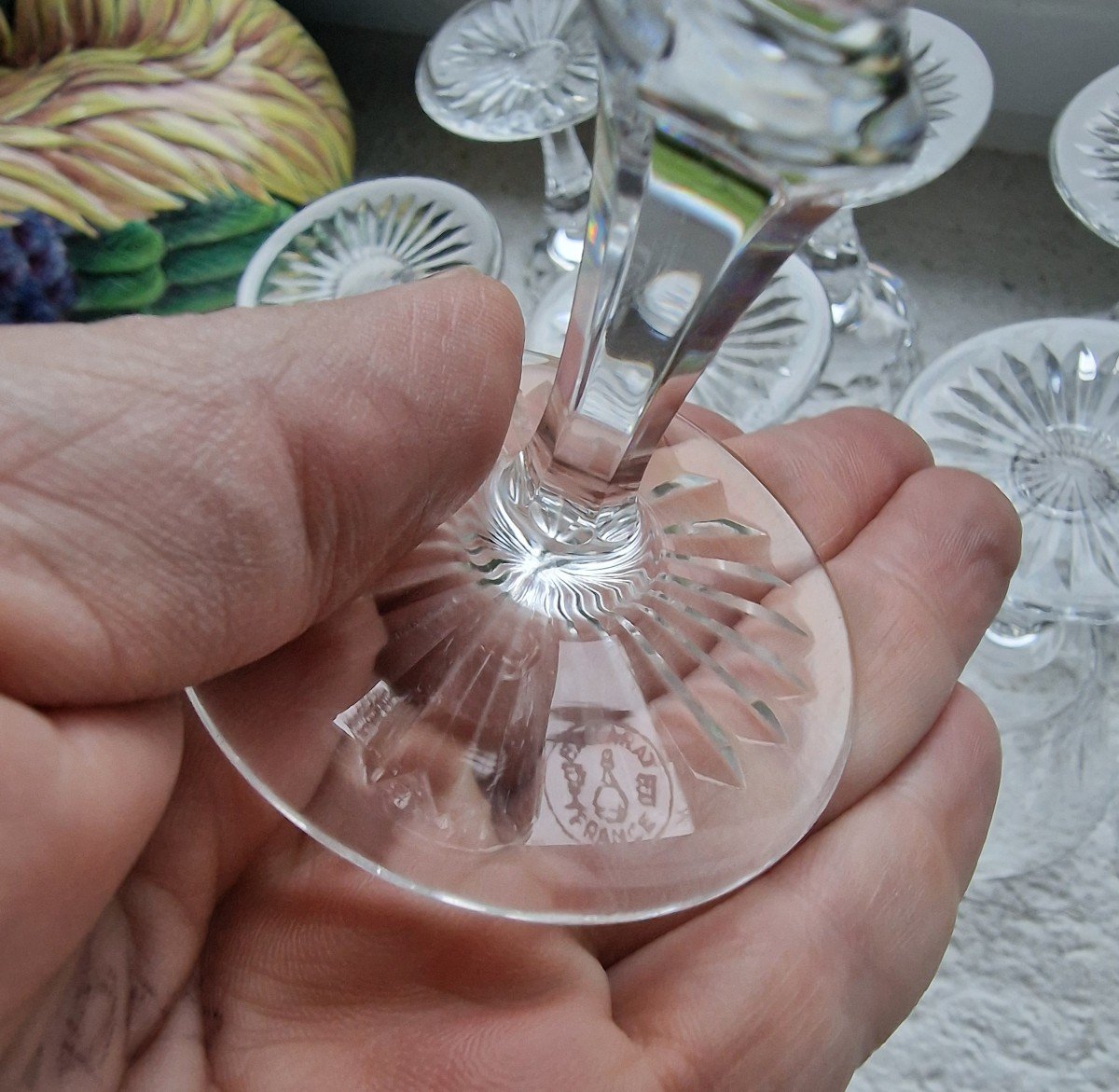 Part Of A Baccarat Crystal Glassware Set, Piccadilly Pattern, Including Champagne Coupes-photo-5