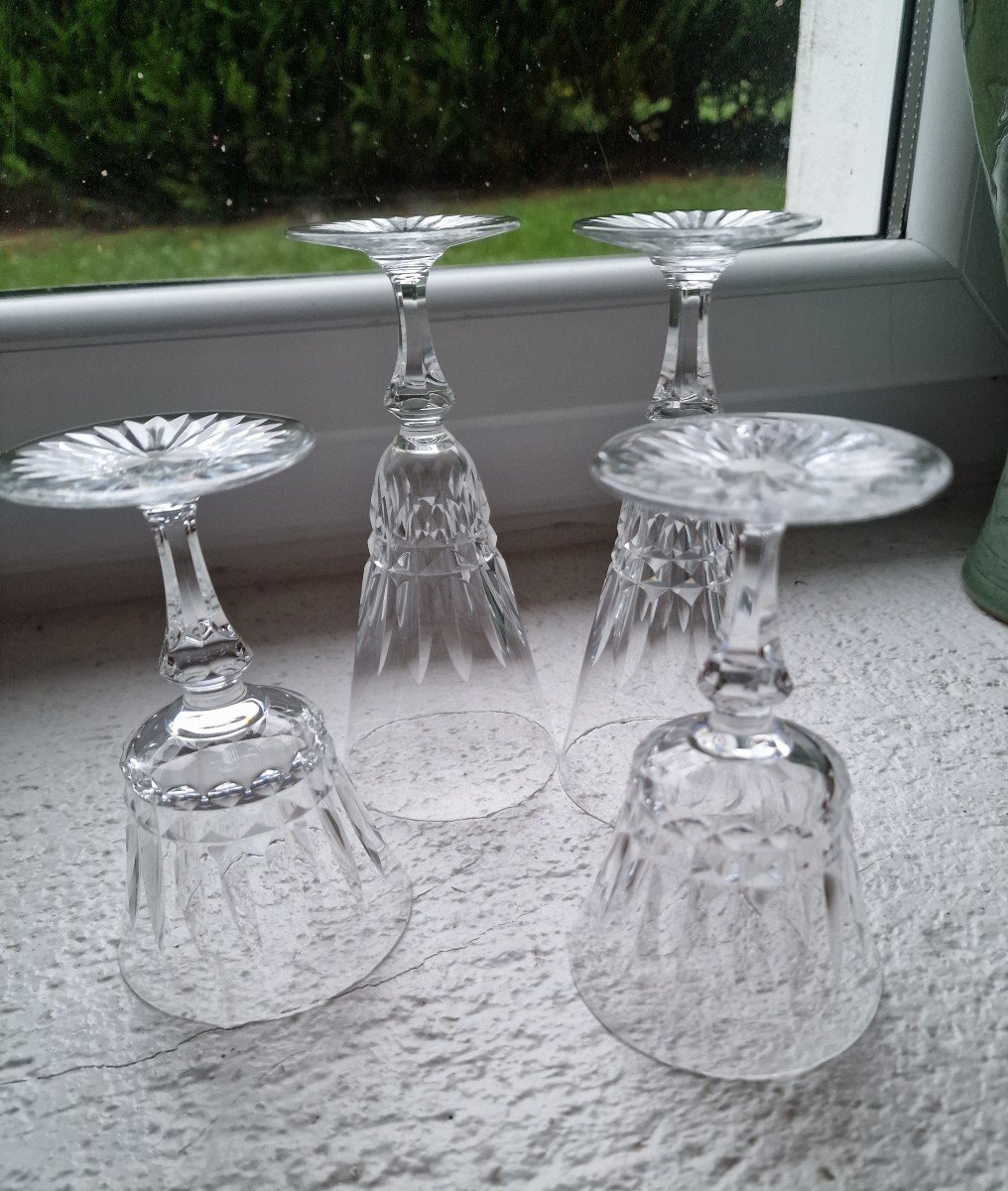 Part Of A Baccarat Crystal Glassware Set, Piccadilly Pattern, Including Champagne Coupes-photo-6