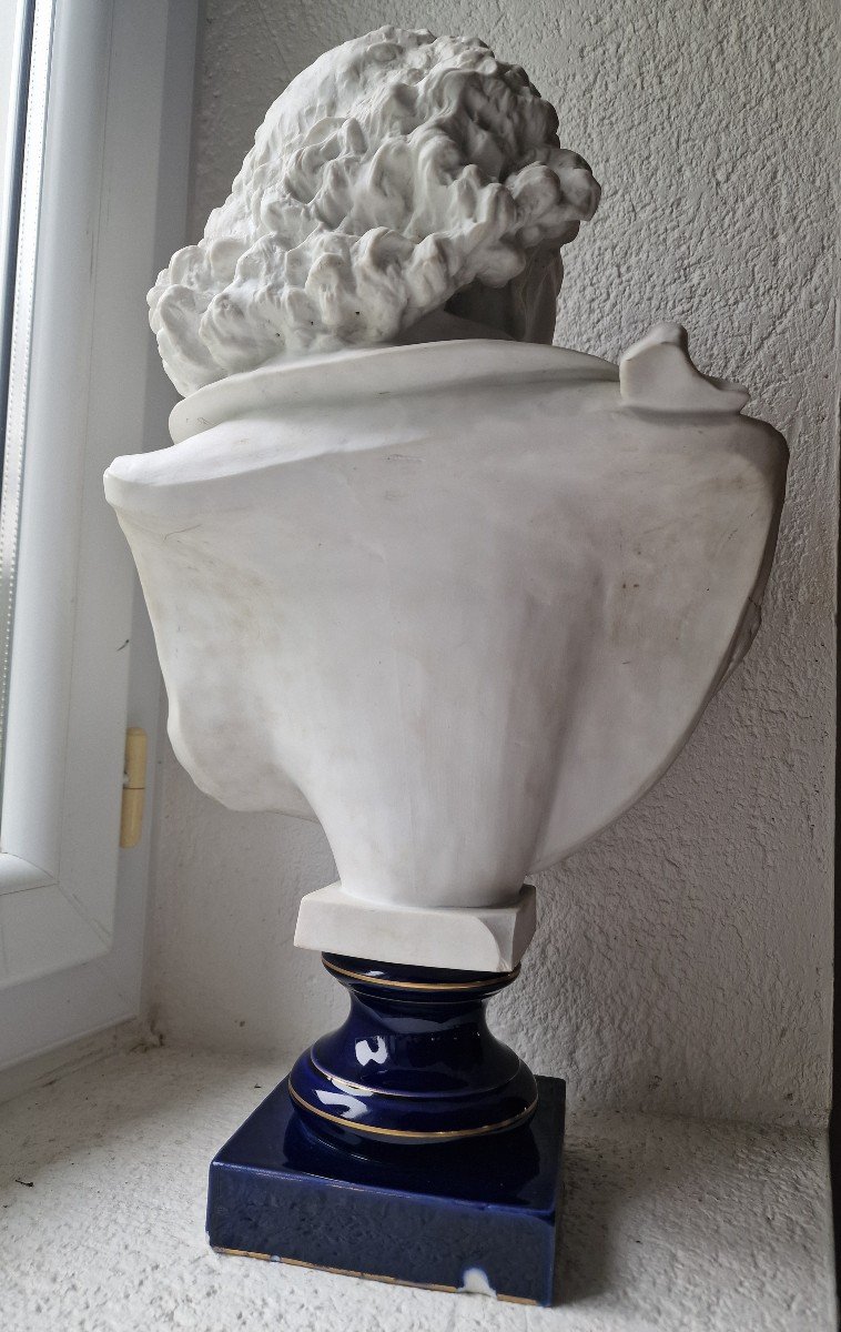 Important Buste En Porcelaine De Sèvres William Shakespeare Par Albert Ernest Carrier Belleuse-photo-3