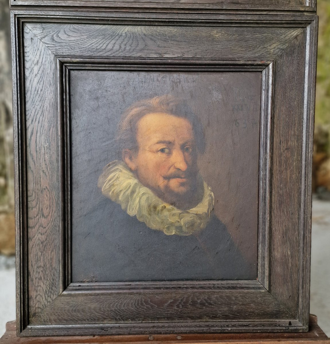 Paire De Portraits De Nobles  Hollandais Avers à La Manière De Rembrandt Van Rijn-photo-2