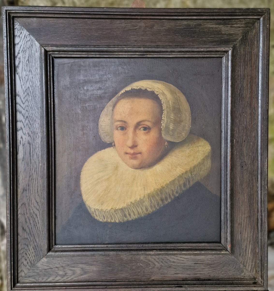 Pair Of Portraits Of Dutch Nobles Obverse In The Manner Of Rembrandt Van Rijn-photo-3