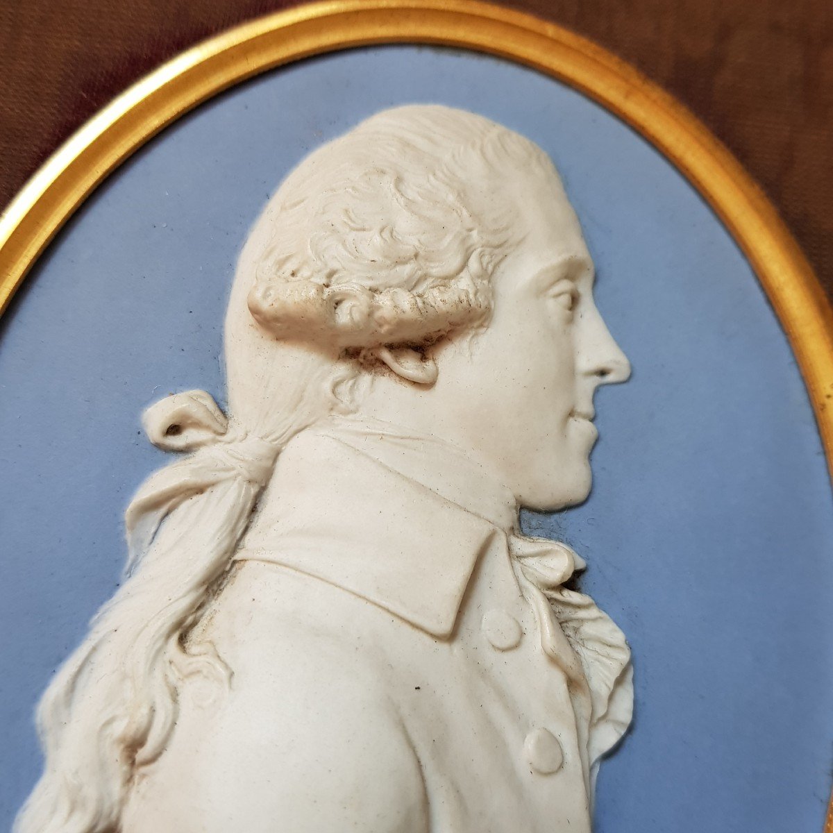 Medallion Portrait Of William Temple Franklin (1760-1823) By Josiah Wedgwood In Cameo 1783-photo-2