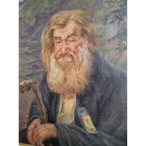 Portrait De Vagabond Colporteur Breton Bretagne Par Victor Ménard