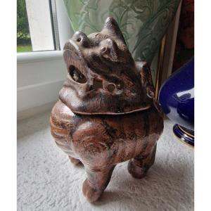 Incense Burner Stoneware Incense Burner From Huu Duc Bien Hoa Saigon Vietnam In The Shape Of A Chinese Qilin