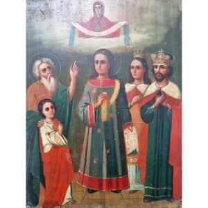 Russian Orthodox Icon Tempera On Wood With Roman The Melodist Pokrow