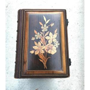 Sorrento Marquetry And Leather, Nice Little Photo Album, Late 19th-early 20th Century