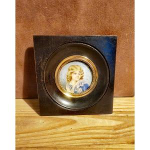 Pretty Little Framed Miniature, Portrait Of Napoleon Ii, Late 19th Early 20th Century 