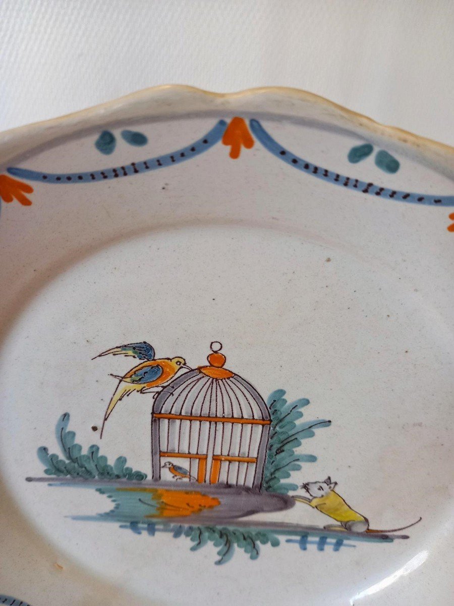 Earthenware Plate: Nevers 18th Century.-photo-3