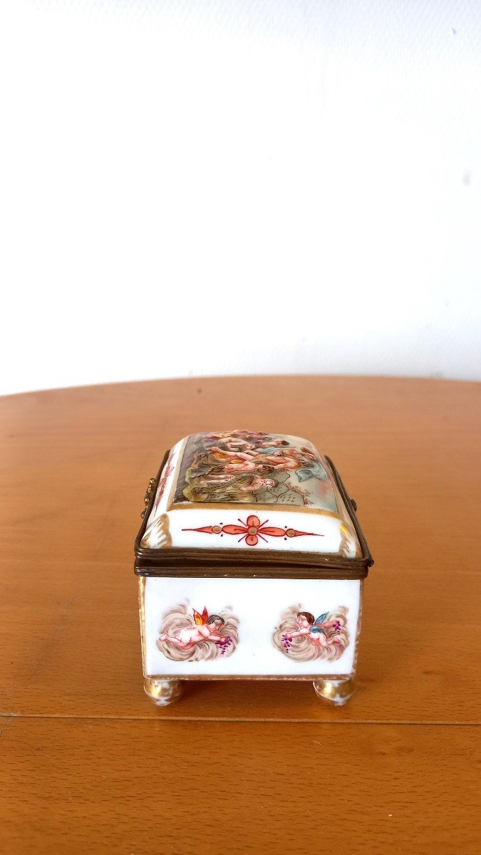 Coffret En Porcelaine: Capodimonte XIXème Siècle.-photo-3