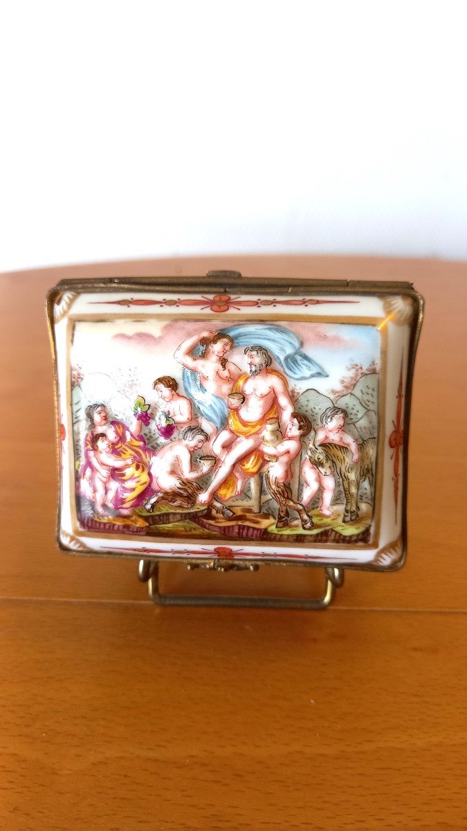 Coffret En Porcelaine: Capodimonte XIXème Siècle.-photo-2