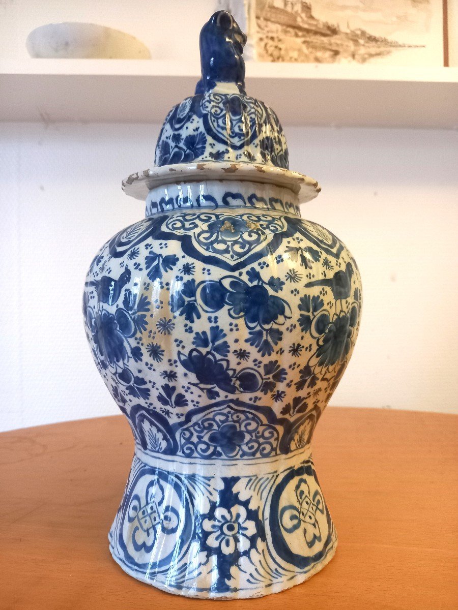 Earthenware Vase: Delft End Of 18th Century.-photo-4