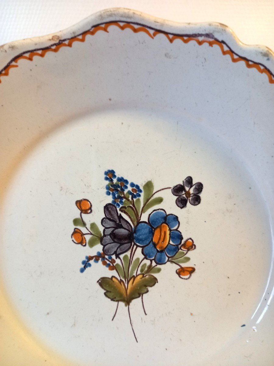 Earthenware Plate: Nevers 18th Century.-photo-3