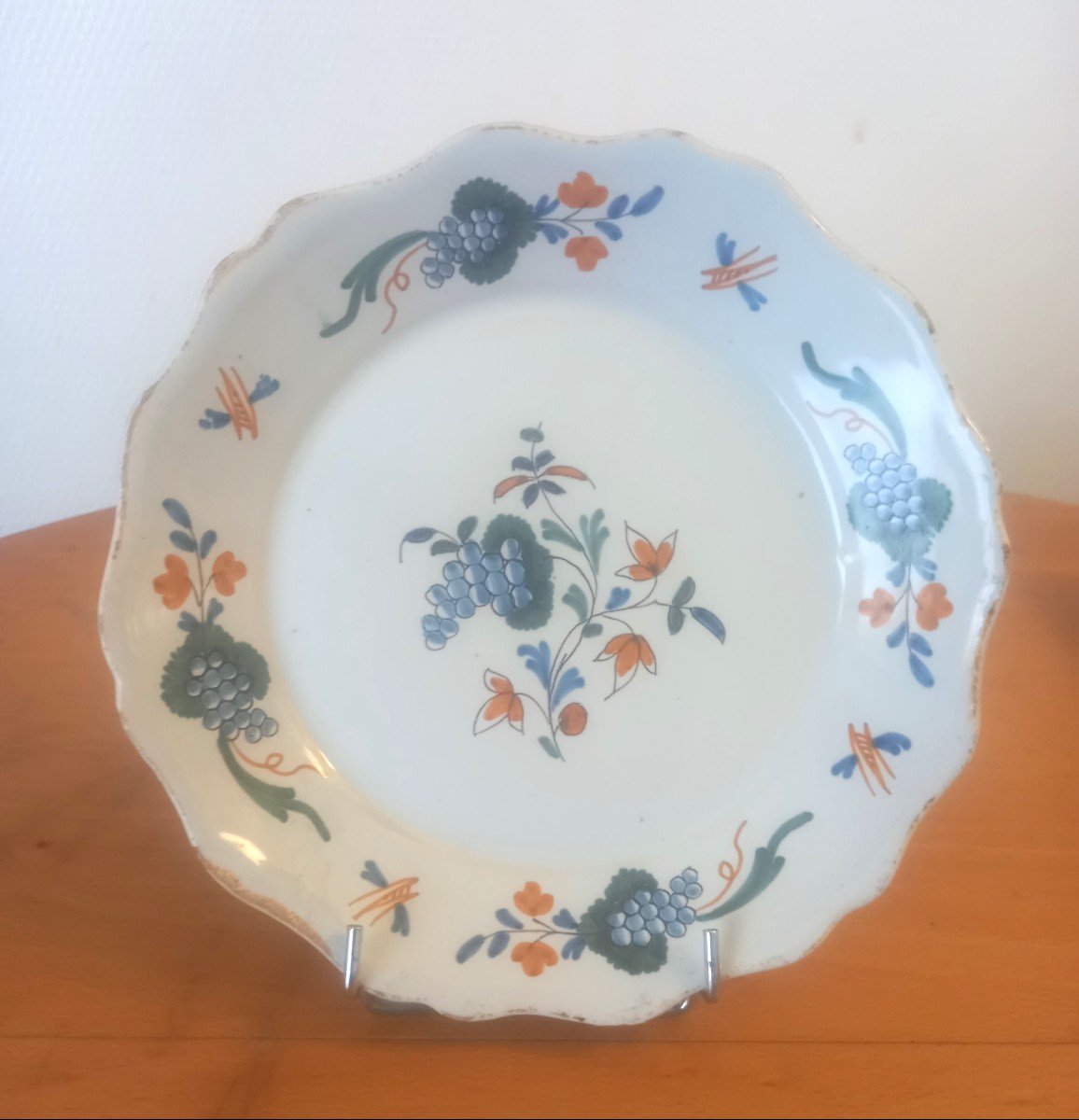 Earthenware Plate: Nevers 18th Century-photo-2