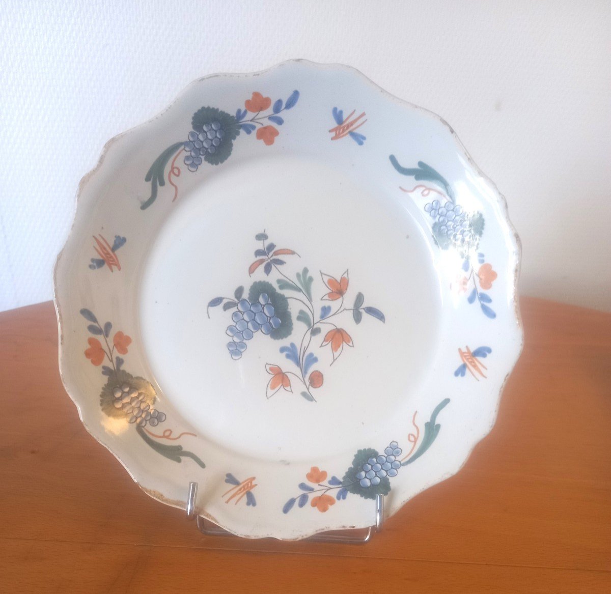 Earthenware Plate: Nevers 18th Century