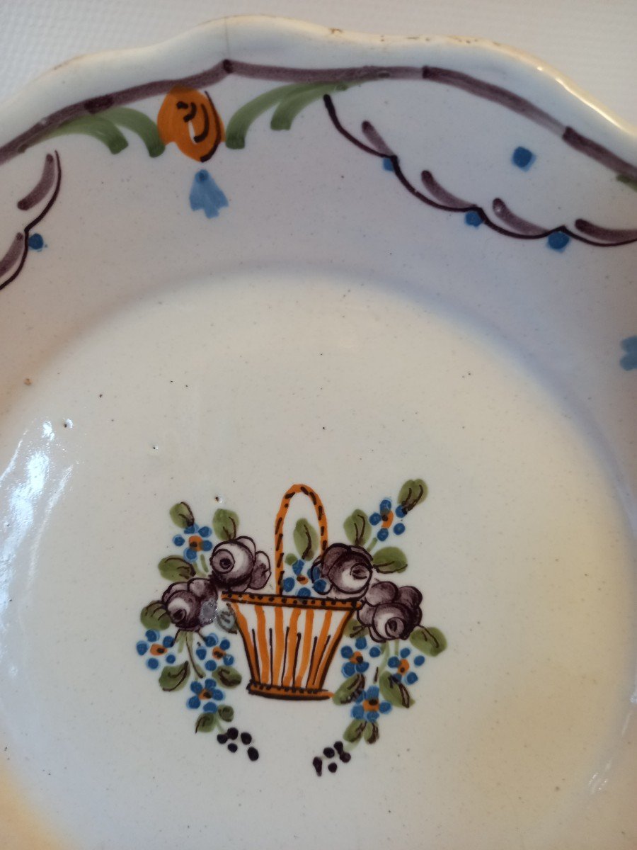 Earthenware Plate: Nevers 18th Century.-photo-3