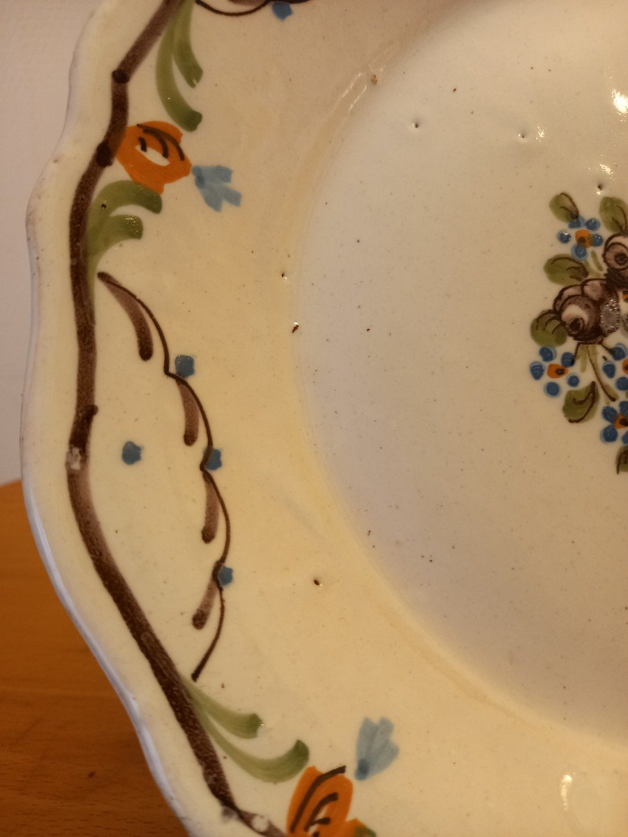 Earthenware Plate: Nevers 18th Century.-photo-4