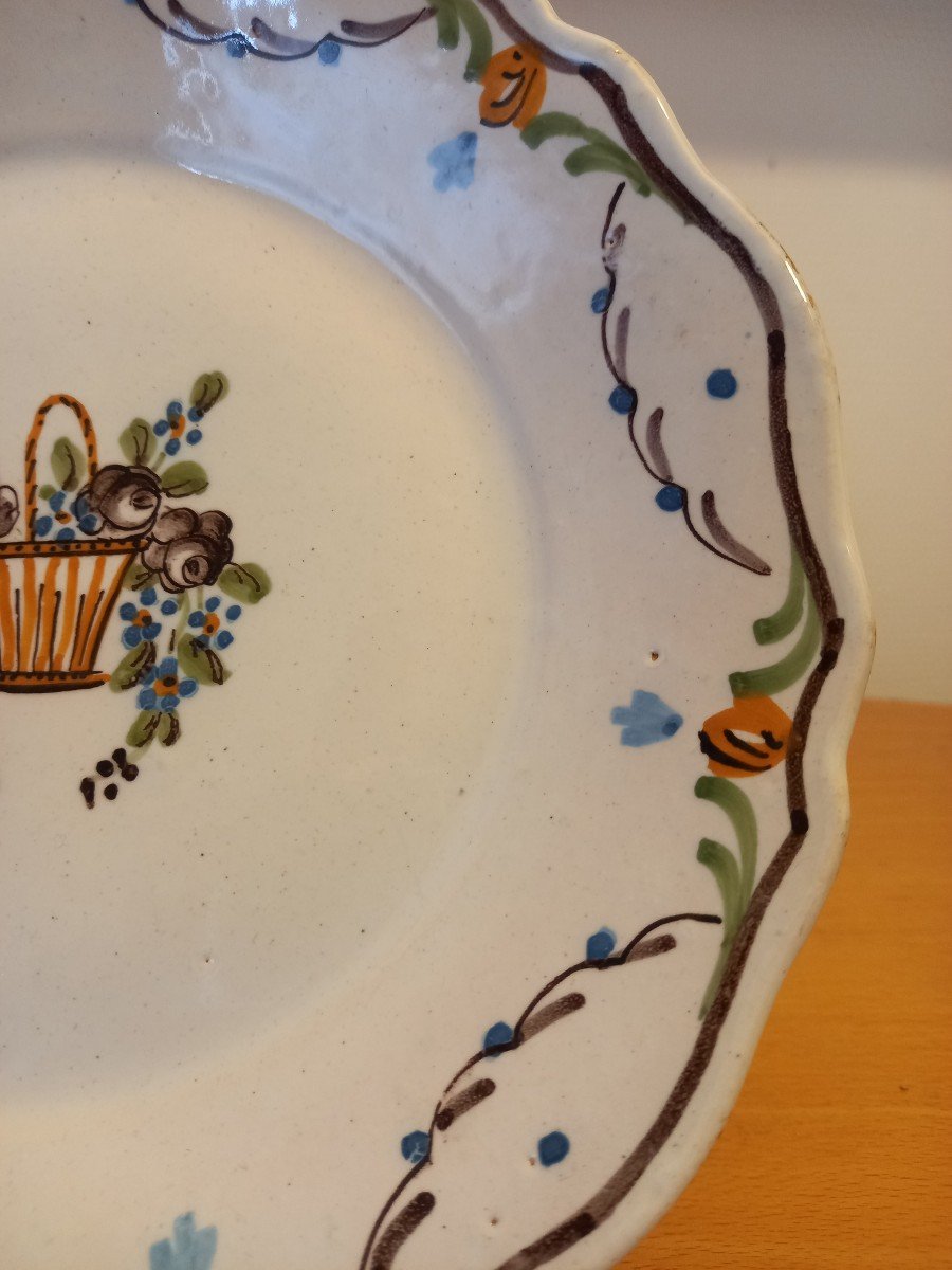 Earthenware Plate: Nevers 18th Century.-photo-1