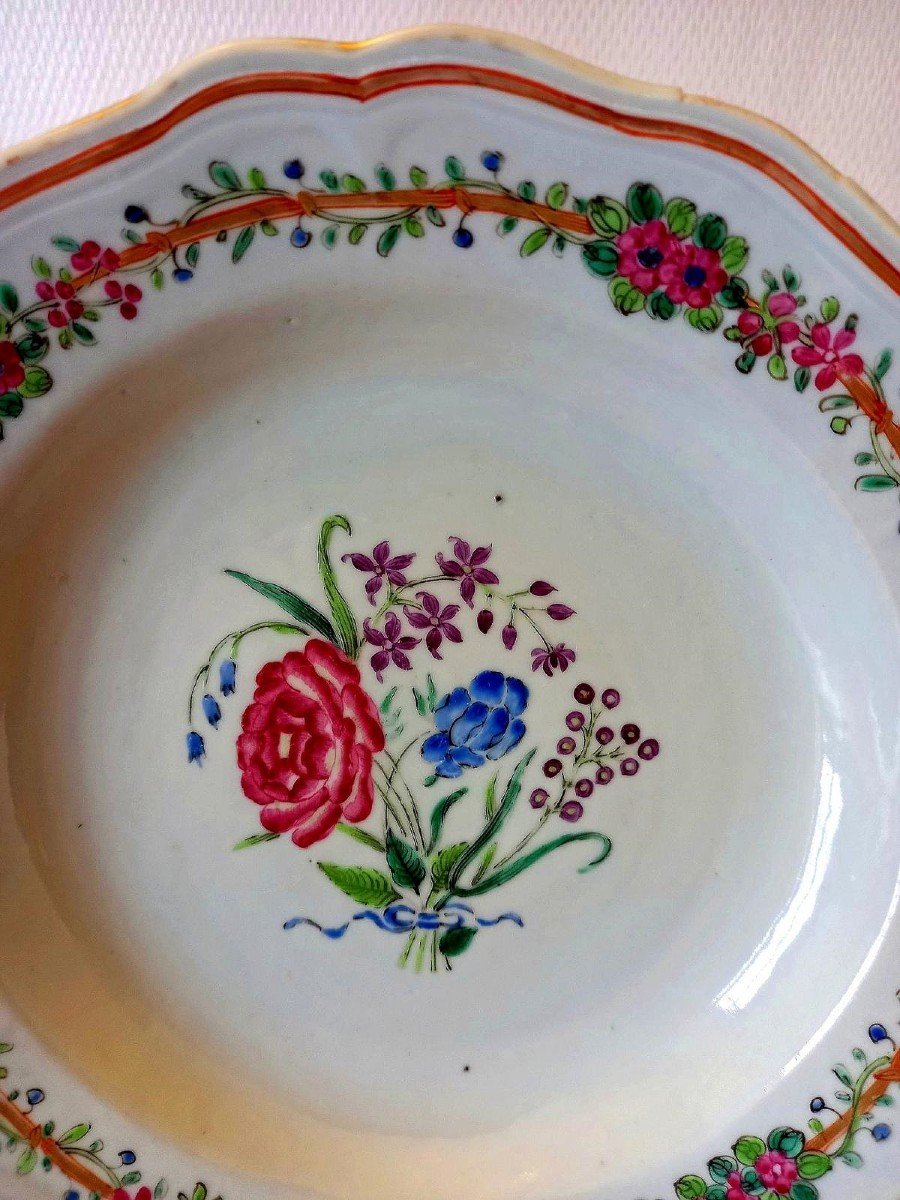 Assiette En Porcelaine: Chine XVIIIème Siècle.-photo-3