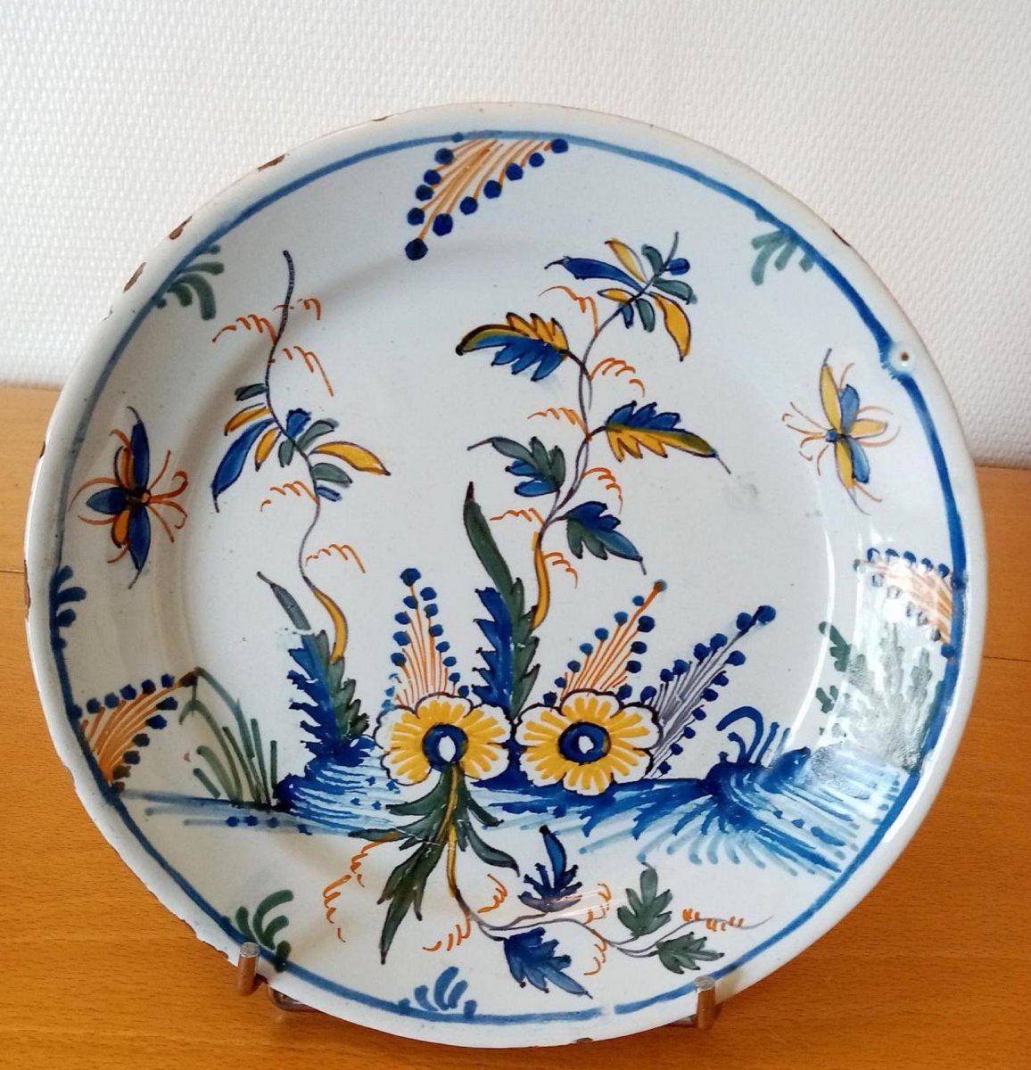 Earthenware Plate: 18th Century Mills.