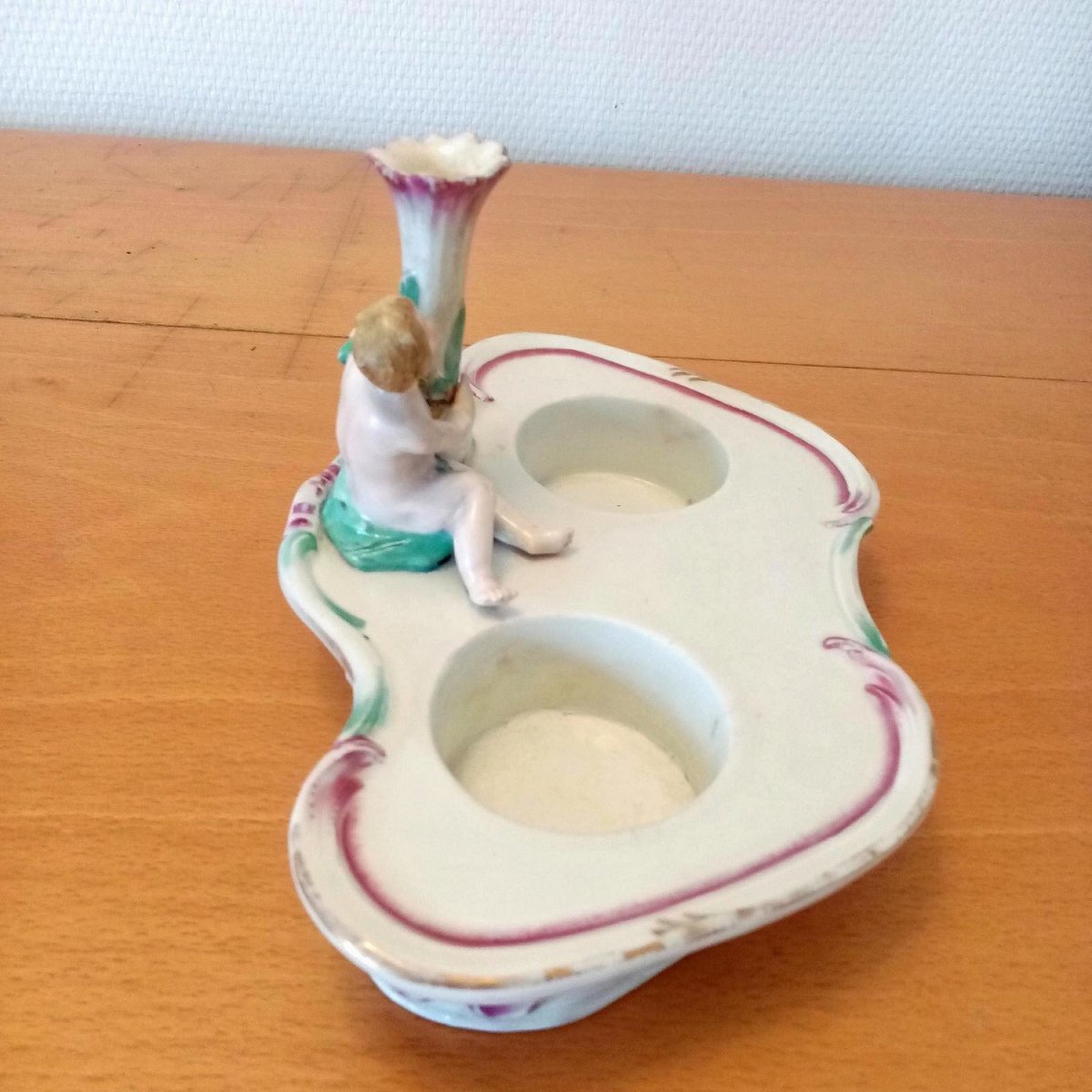 Inkwell Porcelain: Vienna XVIIIth Century.-photo-3