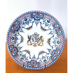 Earthenware Plate: Gien 19th Century.