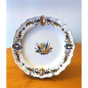 Earthenware Plate: Moustiers 18th Century.