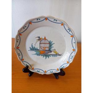 Earthenware Plate: Nevers 18th Century.