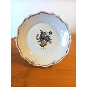 Earthenware Plate: Nevers 18th Century.