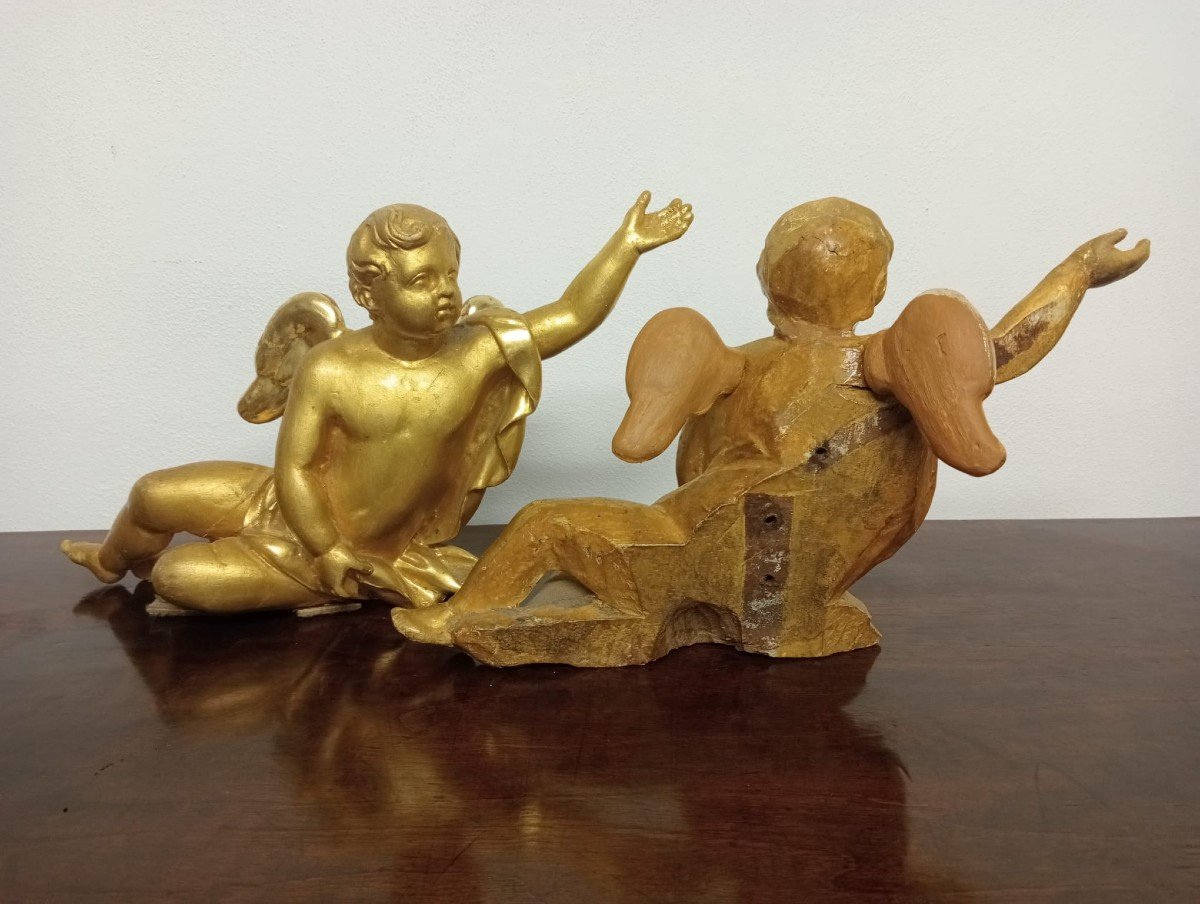 Pair Of Gilded Angels-photo-3