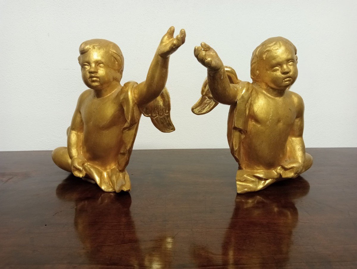 Pair Of Gilded Angels-photo-6