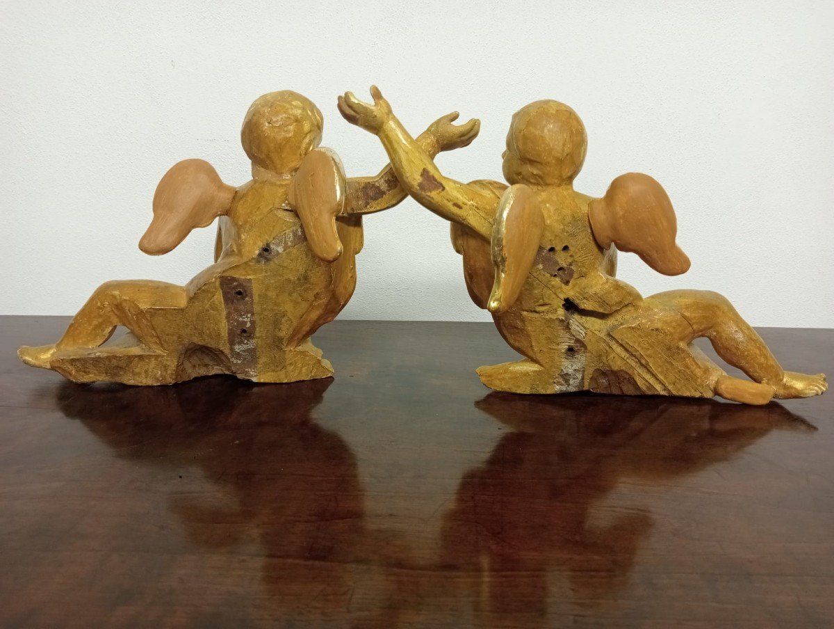 Pair Of Gilded Angels-photo-7