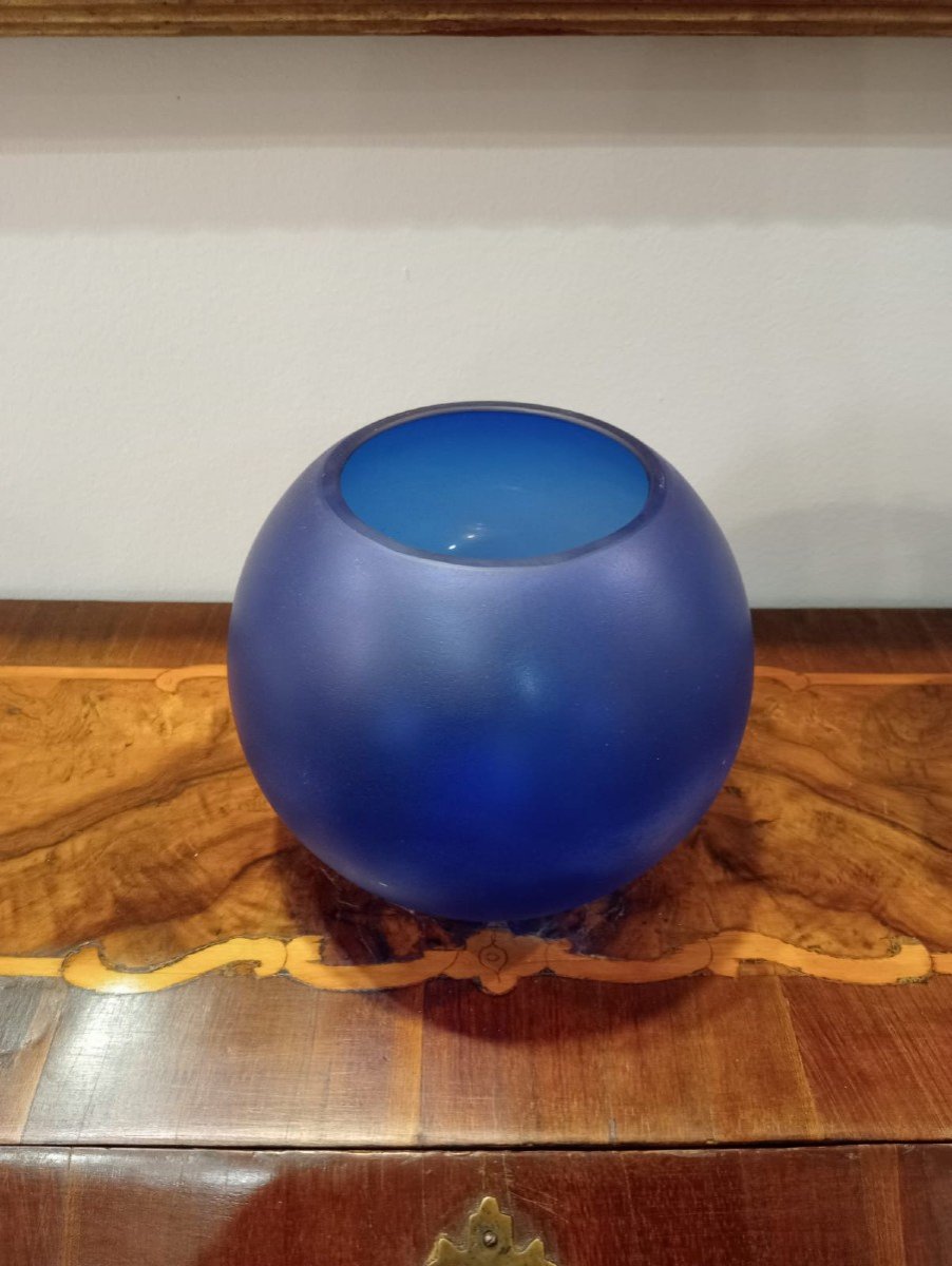 Blu Vase Signed Cenedese