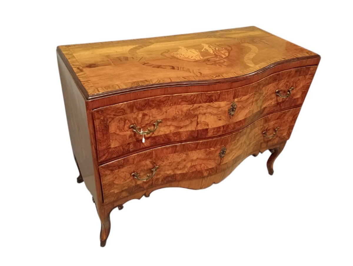 Commode Brescia Rococo Du 18ème Siècle-photo-1