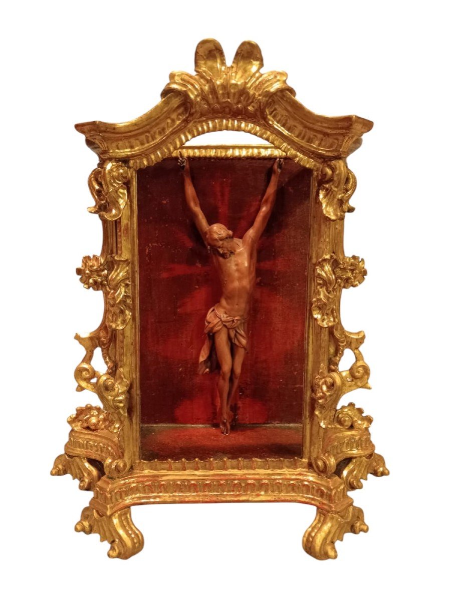 Eighteenth-century Reliquary With Christ In Boxwood-photo-5