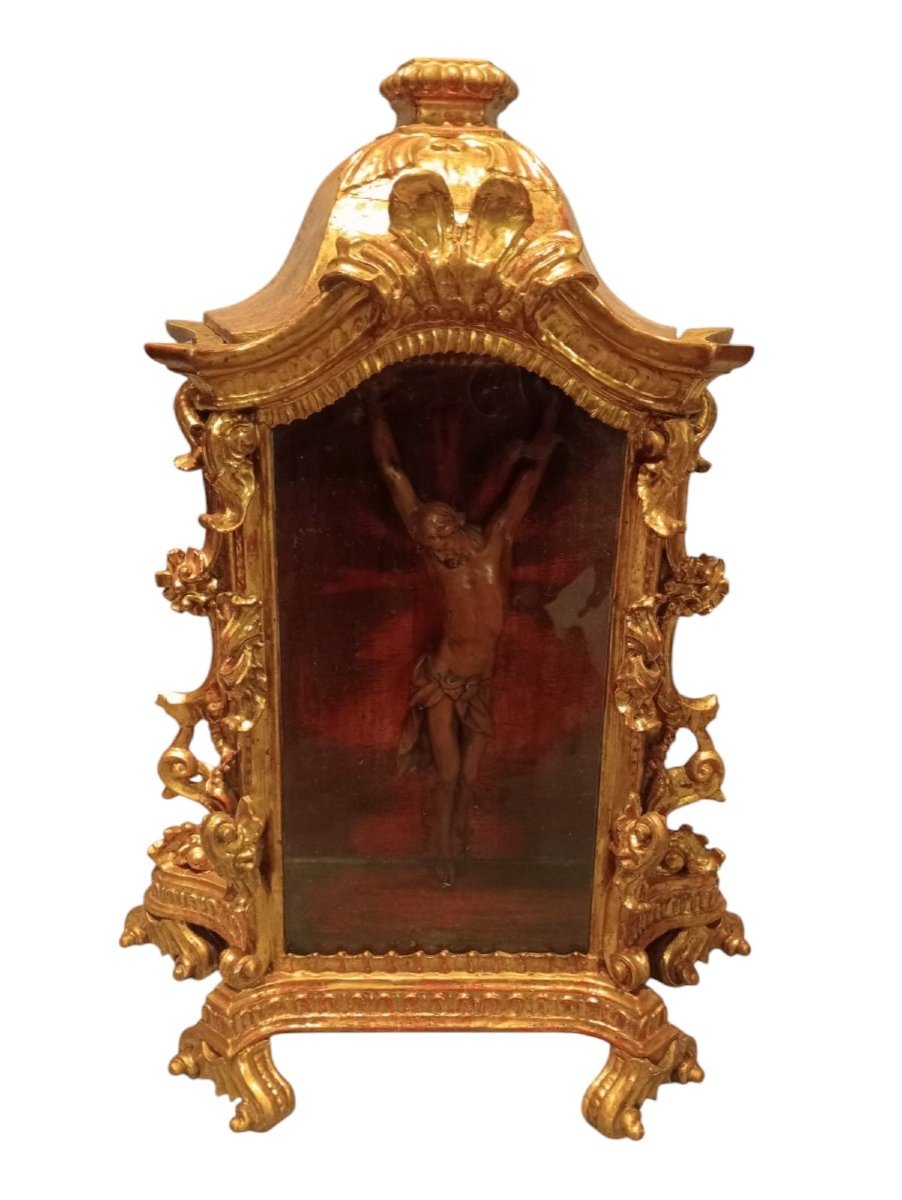 Eighteenth-century Reliquary With Christ In Boxwood