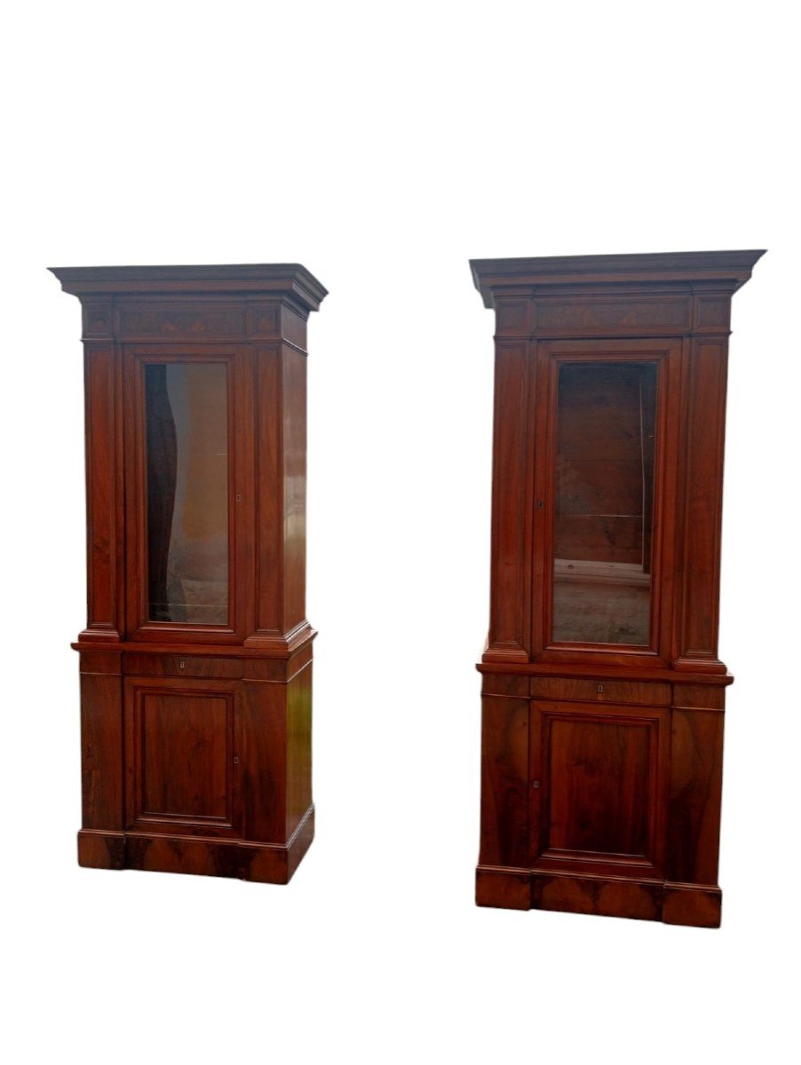 Pair Of Neoclassical Bookcases-photo-6