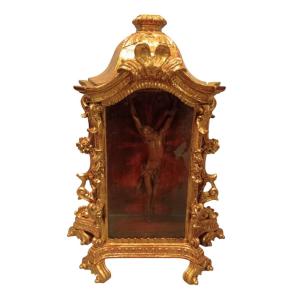 Eighteenth-century Reliquary With Christ In Boxwood