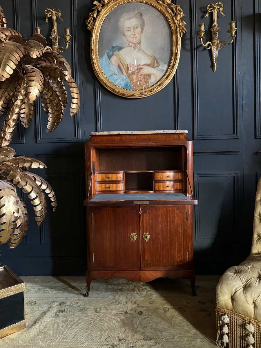 Jansen Stamped Child's Secretary In Rosewood - 20th Century-photo-3