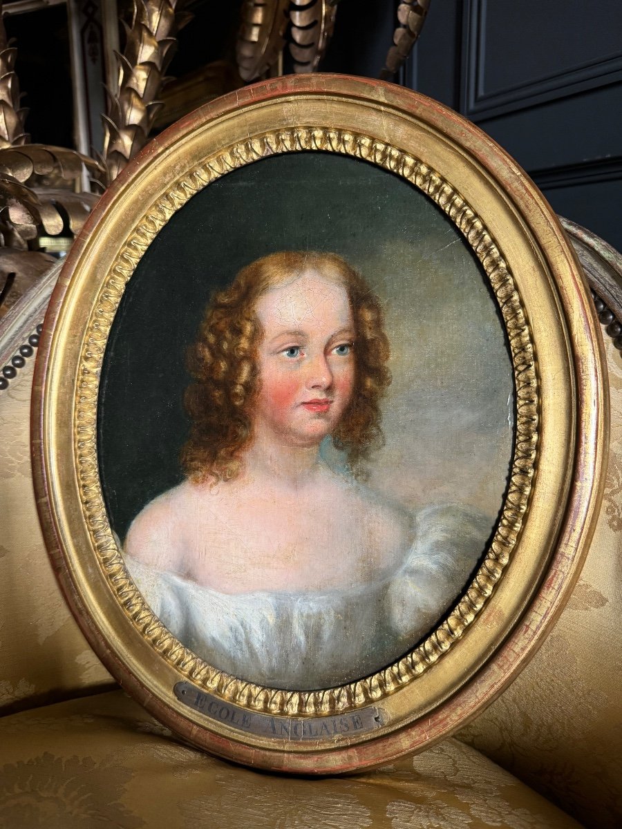 Portrait De femme d’époque Louis XVI - École anglaise du XVIIIe-photo-2